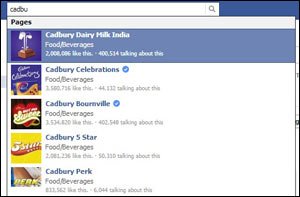 Cadbury Facebook Search