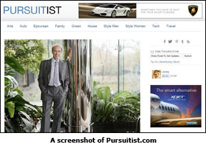 A screenshot of Pursuitist.com