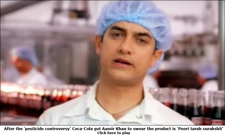 After the 'pesticide controversy' Coca-Cola got Aamir Khan to swear the product is 'Poori tarah surakshit'